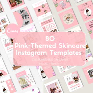 80 Pink-Themed Skincare Instagram Template